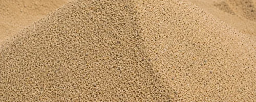 Areia lavada e peneirada média
